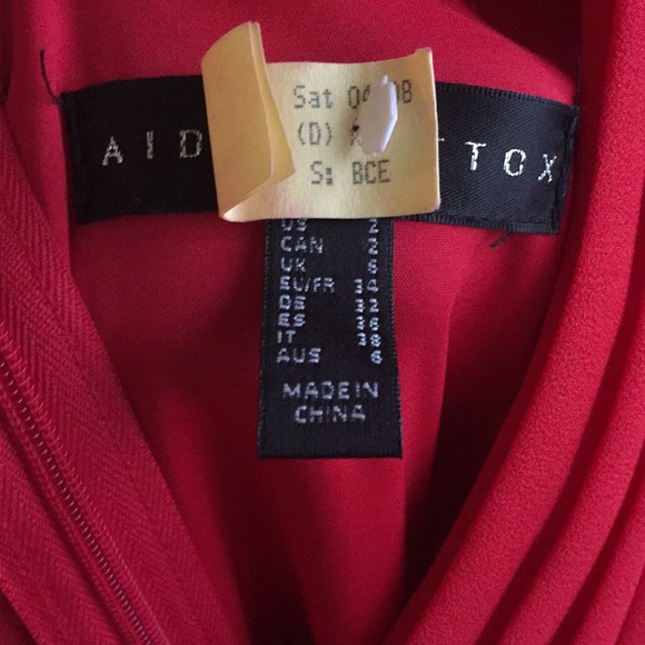 Red gown by Aidan Mattox - Picture 3 of 5